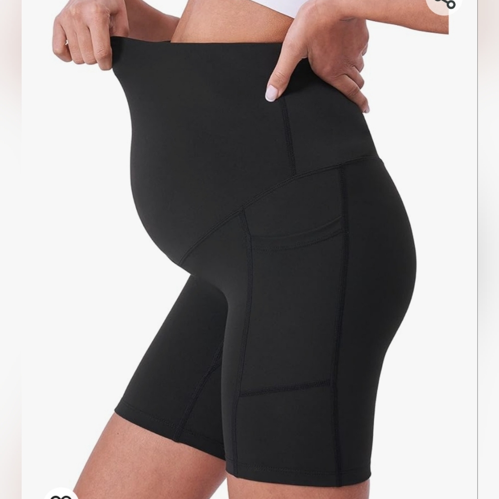 Maternity Biker Shorts - Set of 2 - Picture 7 of 10